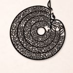 modern black calligraphy wall hanging