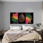 3 piece abstract wall art frame set for bedroom
