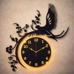 Eagle design laminated wall clock front view