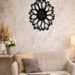Sunflower floral wall decor for bedroom or office wall
