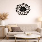 Laminated chipboard sunflower wall frame 16 x 16 inch