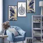 Islamic wall art set of 3 for living room decor